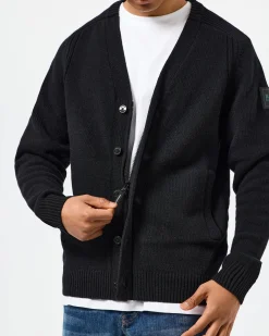 Lauda Strickjacke aus Wolle Schwarz