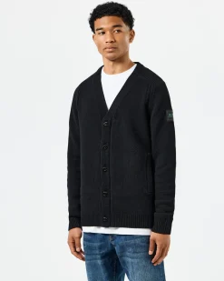 Lauda Strickjacke aus Wolle Schwarz