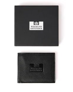 Lederbrieftasche mit Geschenkbox Schwarz