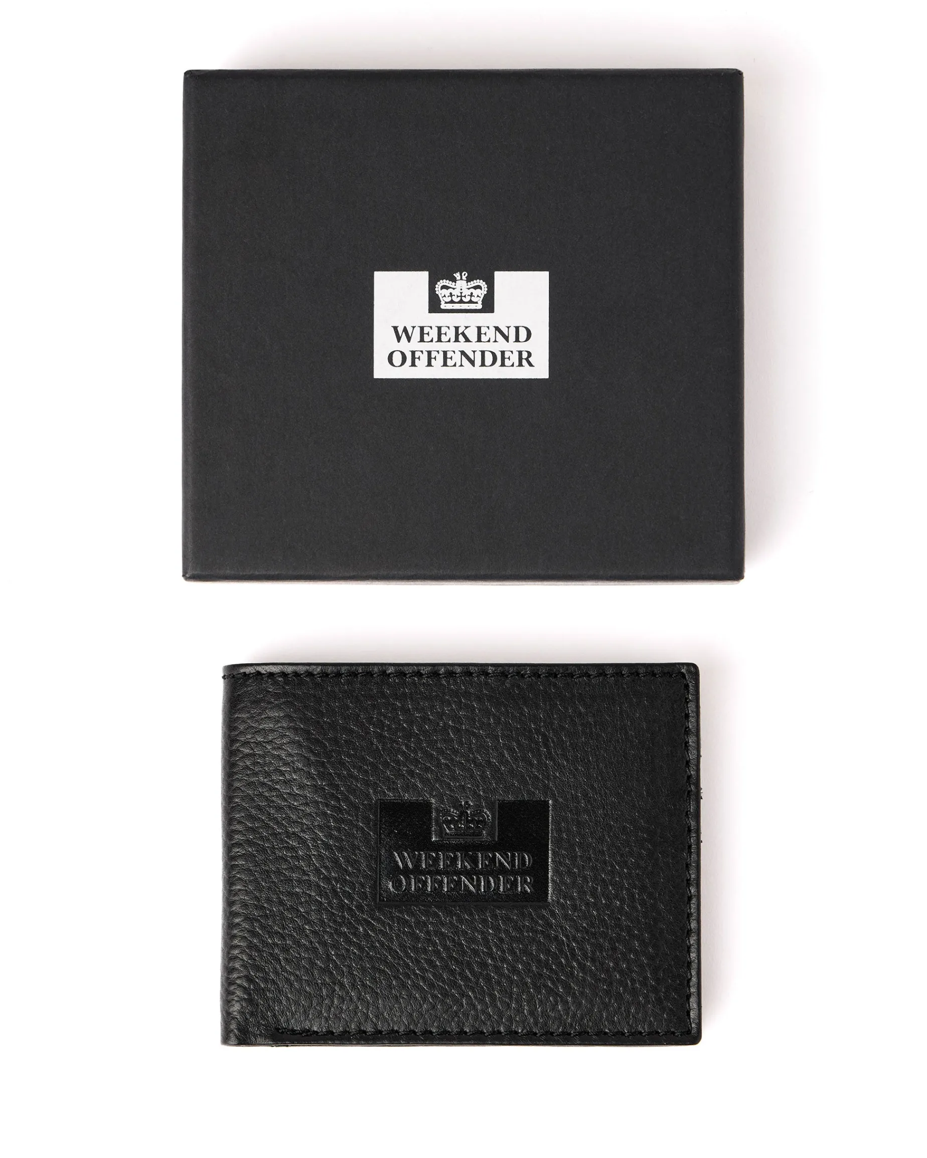 Lederbrieftasche mit Geschenkbox Schwarz