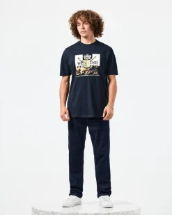 Leo Gregory – T-Shirt mit Grafik, Marineblau