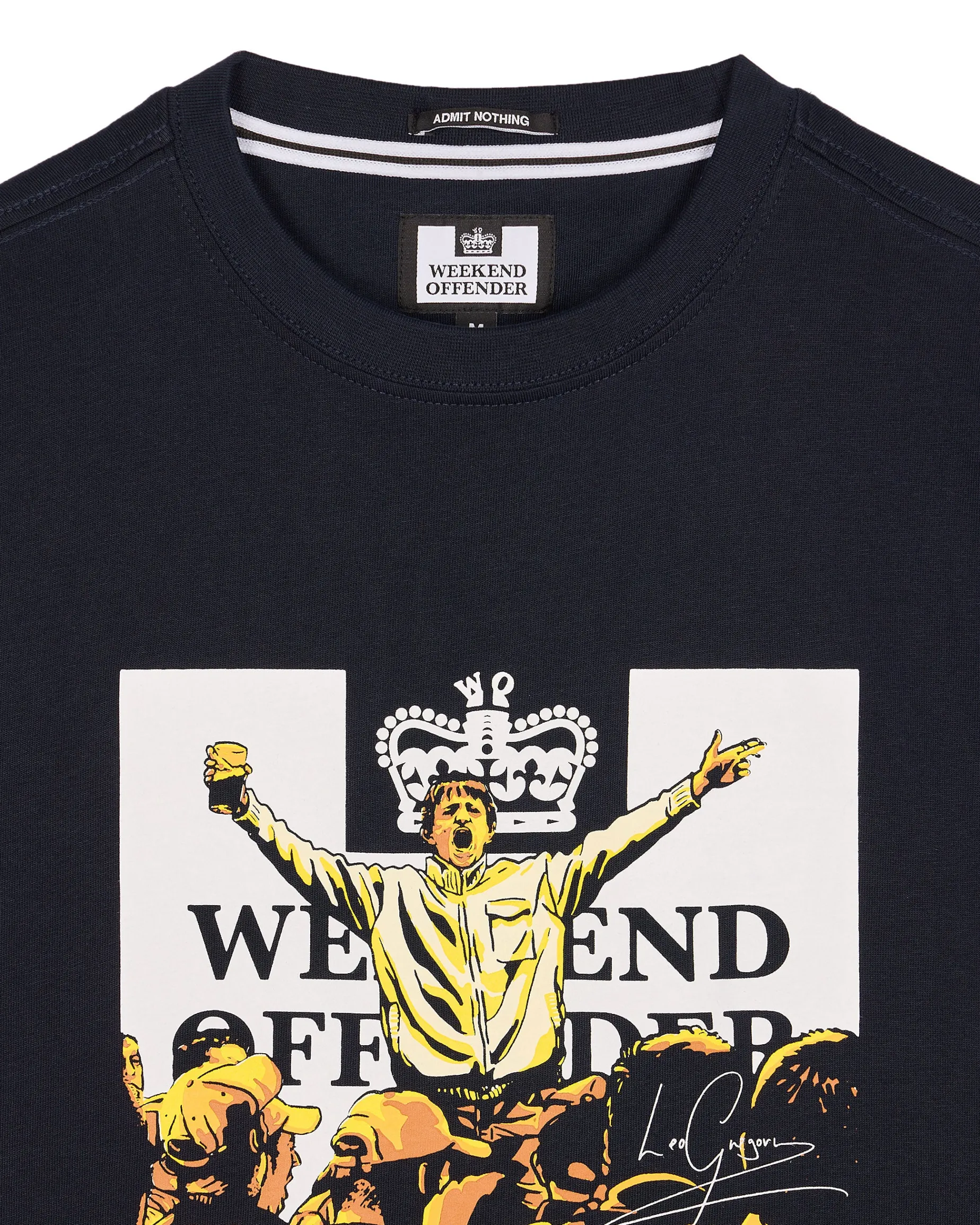 Leo Gregory – T-Shirt mit Grafik, Marineblau