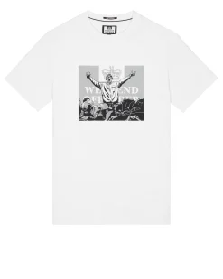 Leo Gregory T-Shirt mit Monochrome-Grafik Weiß