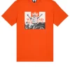 Leo Gregory T-Shirt mit Monochrome-Grafik Reines Orange
