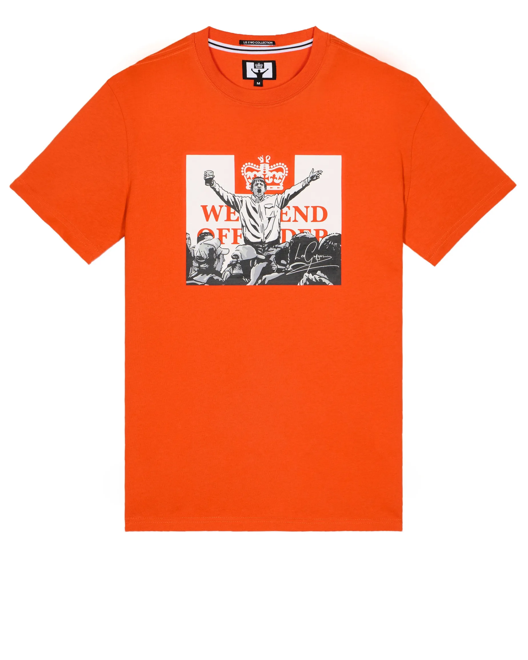 Leo Gregory T-Shirt mit Monochrome-Grafik Reines Orange