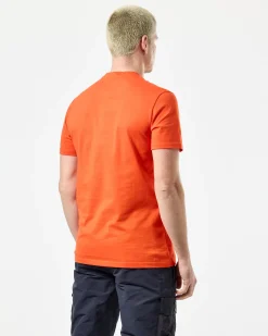 Leo Gregory T-Shirt mit Monochrome-Grafik Reines Orange