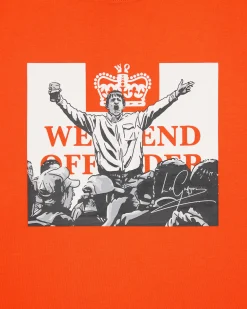 Leo Gregory T-Shirt mit Monochrome-Grafik Reines Orange