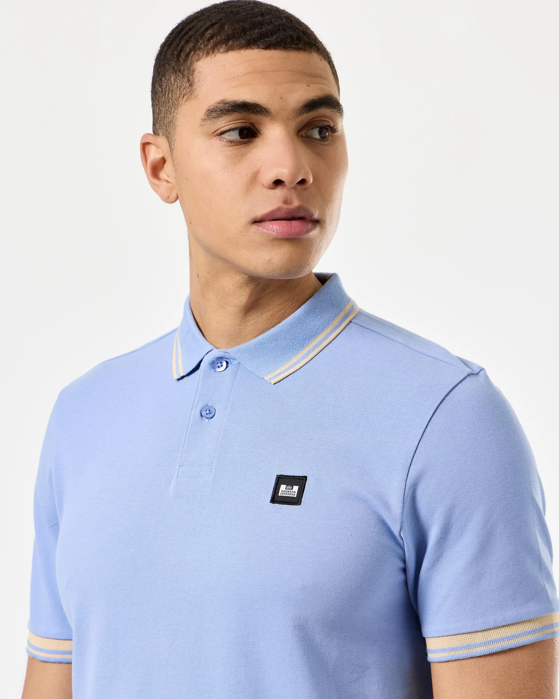 Levanto Poloshirt Kornblumenblau/Dunkelchampagner