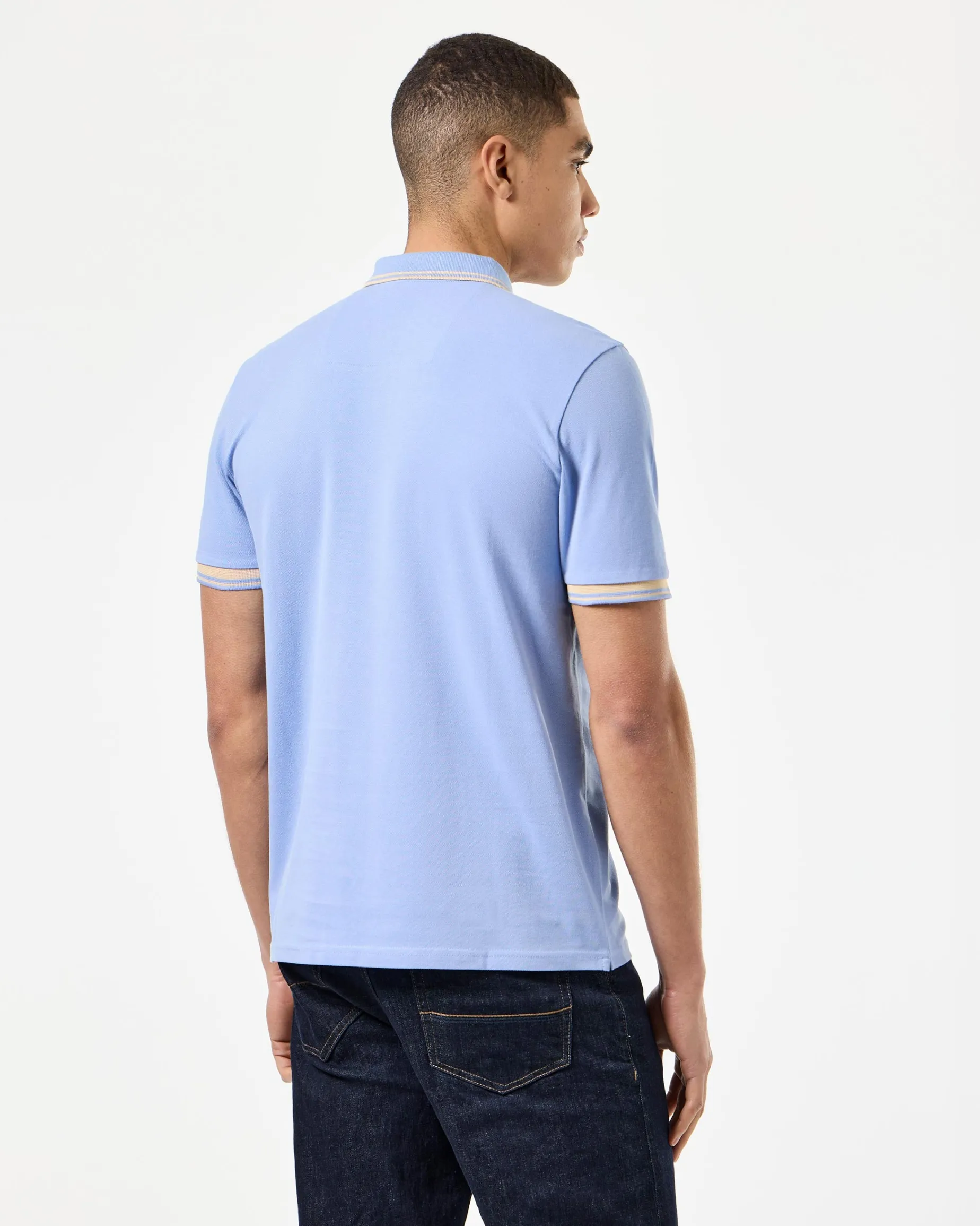Levanto Poloshirt Kornblumenblau/Dunkelchampagner