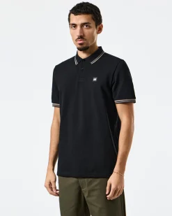 Levanto Poloshirt Schwarz/Bark Brown