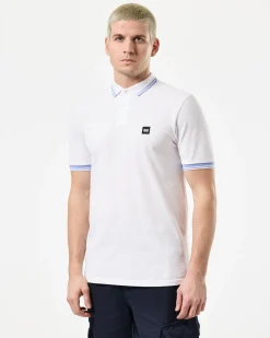 Levanto Poloshirt Weiß/Kornblumenblau