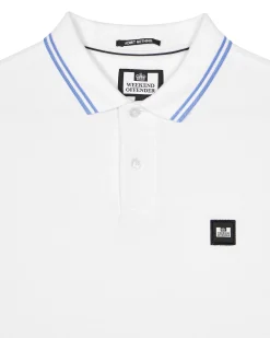 Levanto Poloshirt Weiß/Kornblumenblau