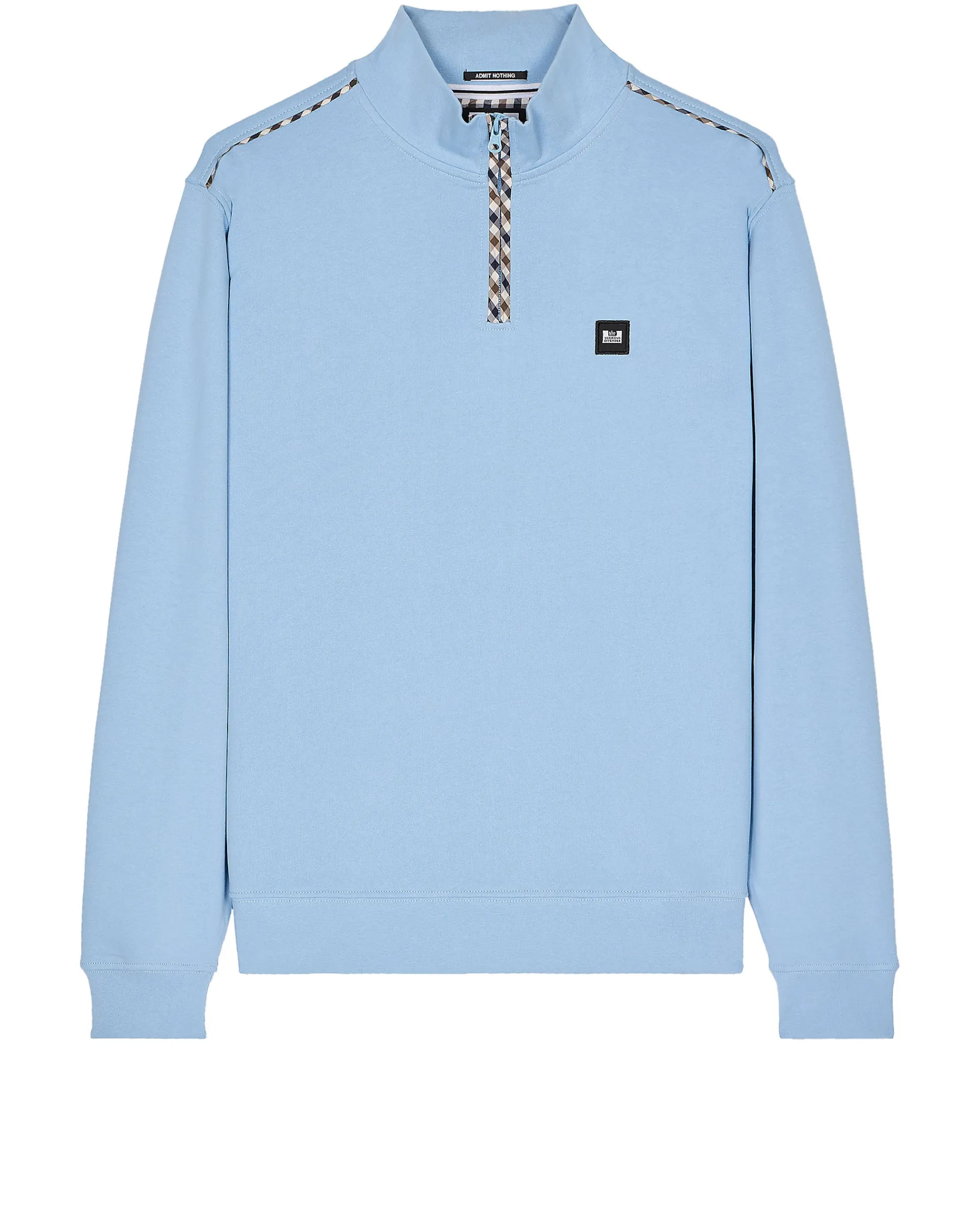 Matisa Sweatshirt mit Viertelreißverschluss Marineblau/Mid House Check