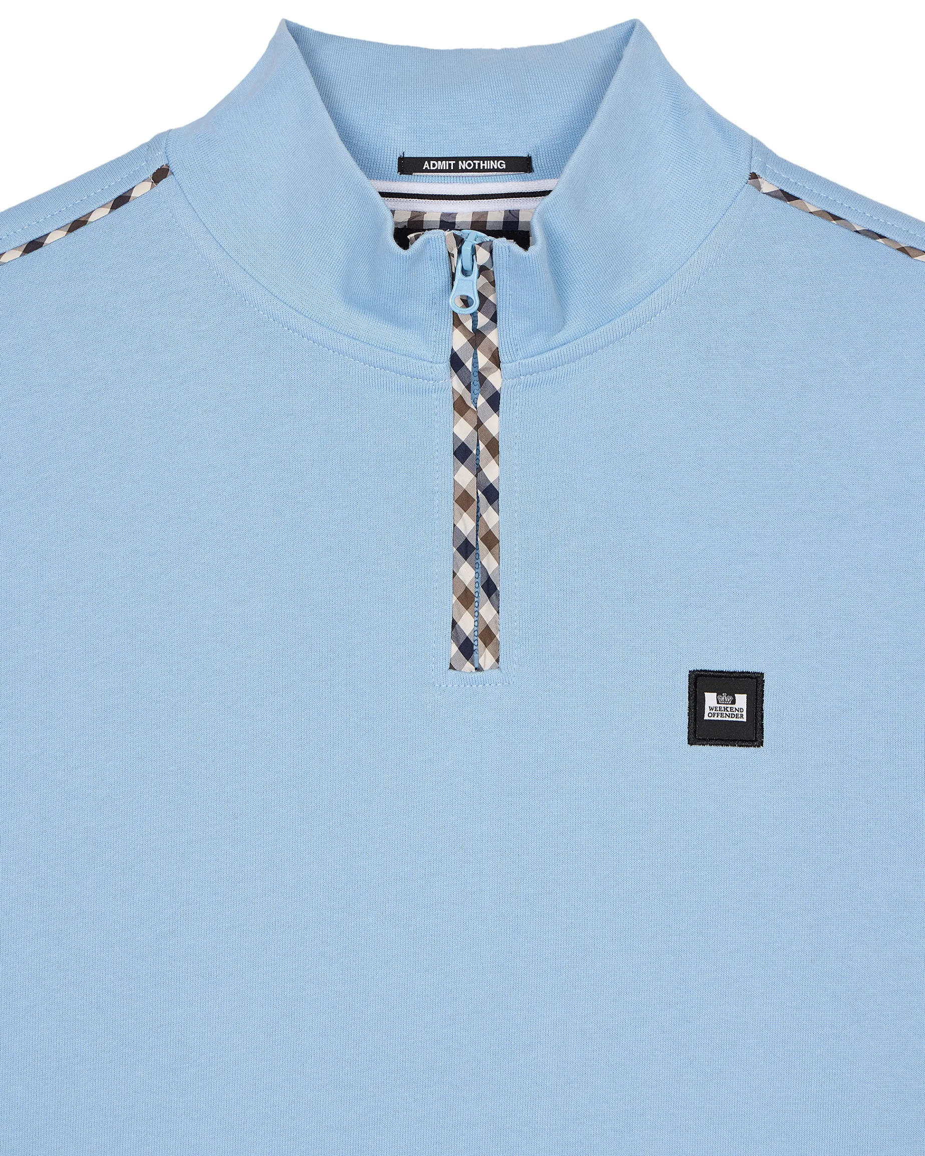 Matisa Sweatshirt mit Viertelreißverschluss Marineblau/Mid House Check