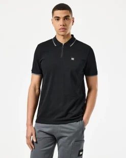 Monti Poloshirt Schwarz/Zink
