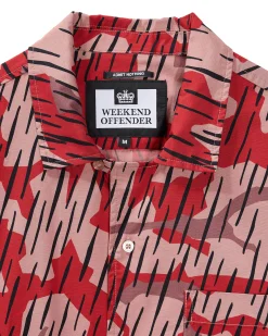 Monuriki Camo Shirt für Kinder, Blaze Red Rain Camo