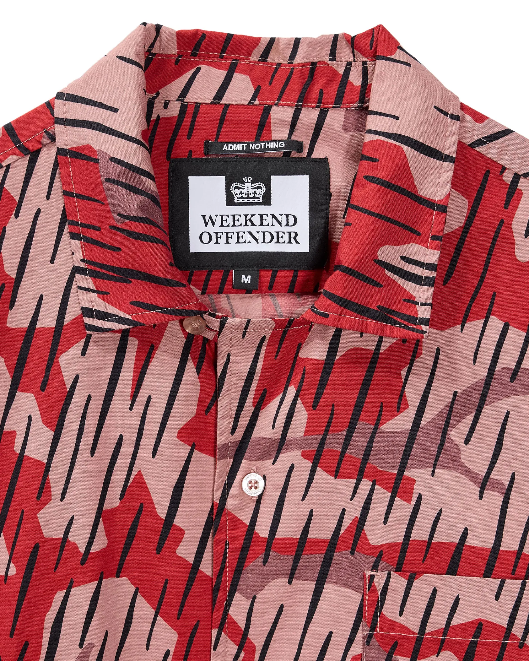 Monuriki Camo Shirt für Kinder, Blaze Red Rain Camo
