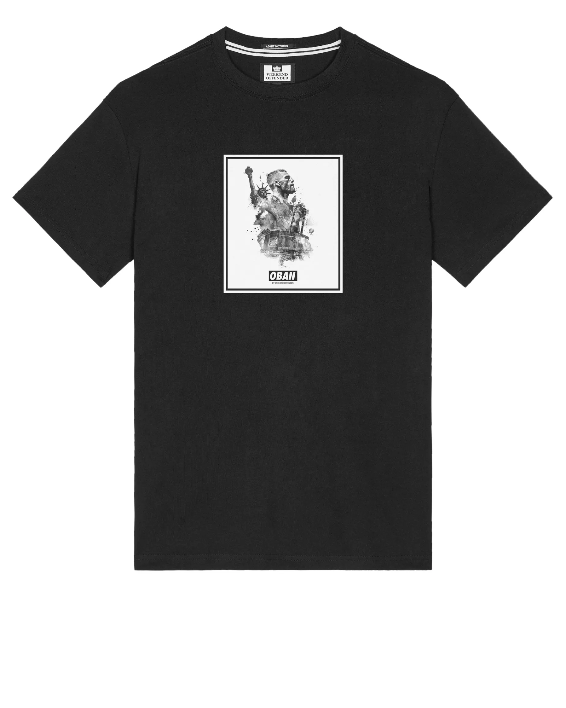 Oban Elliott Grafik-T-Shirt Schwarz