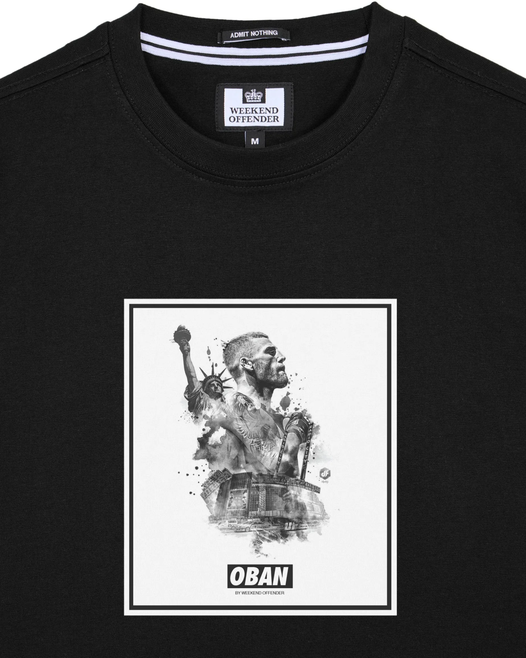 Oban Elliott Grafik-T-Shirt Schwarz