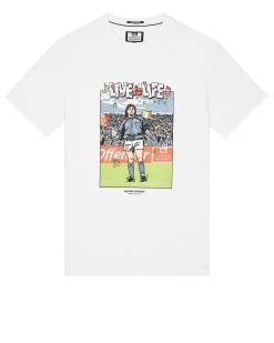 Opus Grafik-T-Shirt Weiß