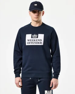 Penitenty Klassisches Sweatshirt Marineblau