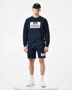 Penitenty Klassisches Sweatshirt Marineblau
