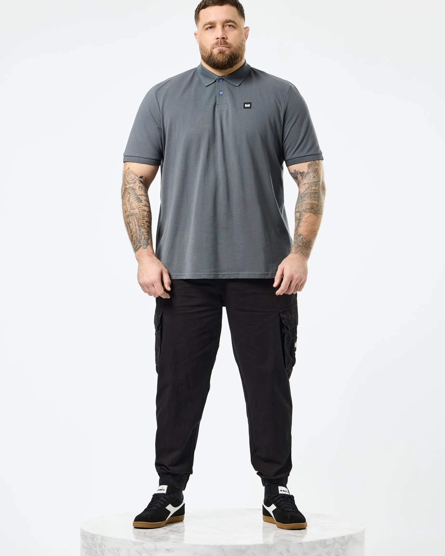 Plus Size - Caneiros Poloshirt Zinc