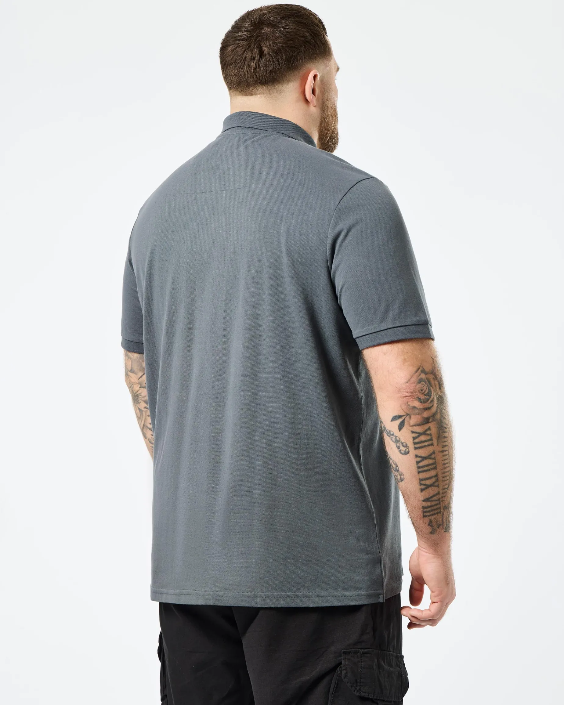 Plus Size - Caneiros Poloshirt Zinc