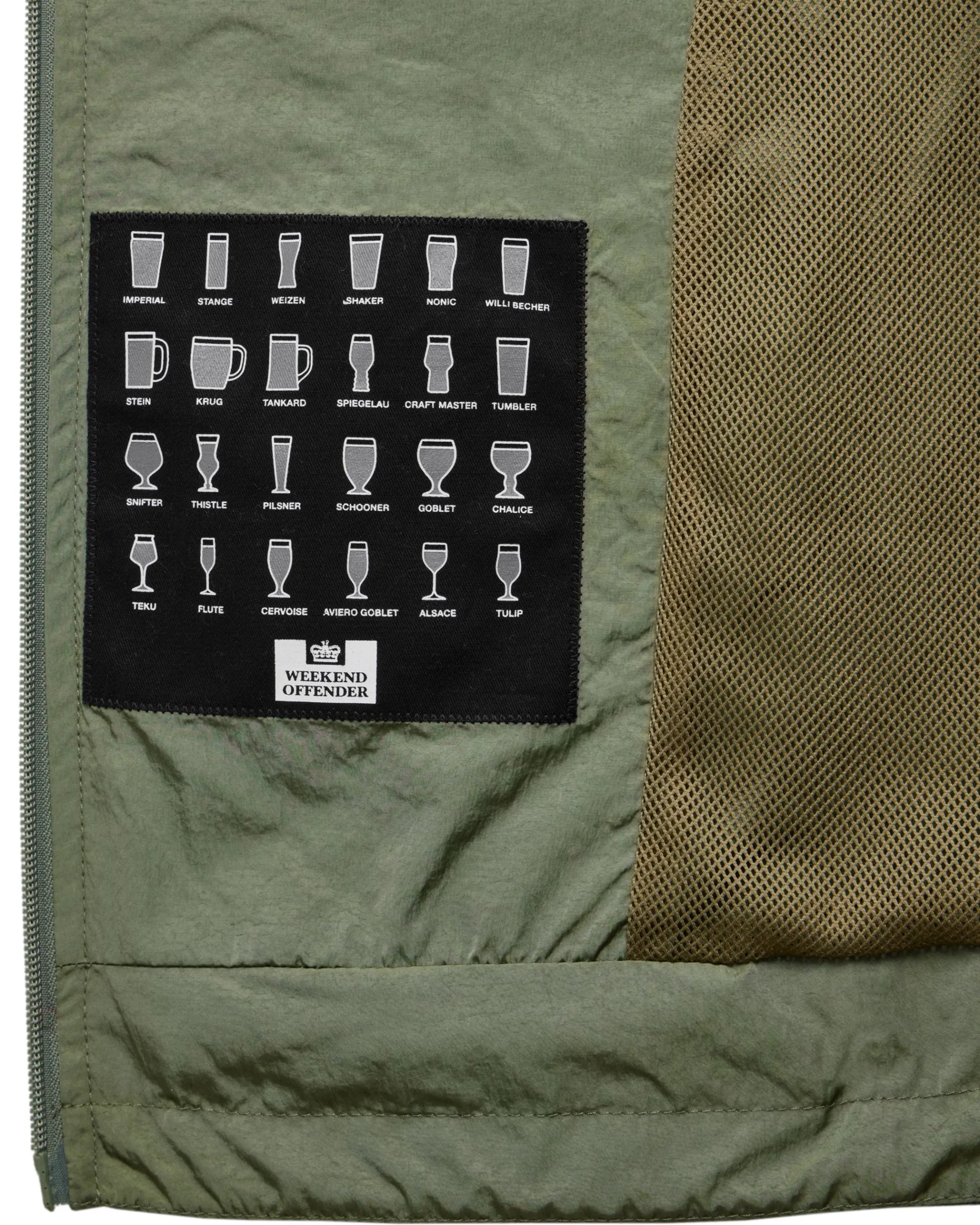 Plus Size - Technician Mesh-gefütterte Jacke Sapling Green