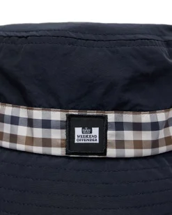 Queensland Anglerhut Marineblau / Mid House Check