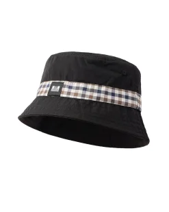 Queensland Anglerhut Schwarz/Mid House Check