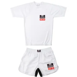 Rashguard und Shorts Set Weiß