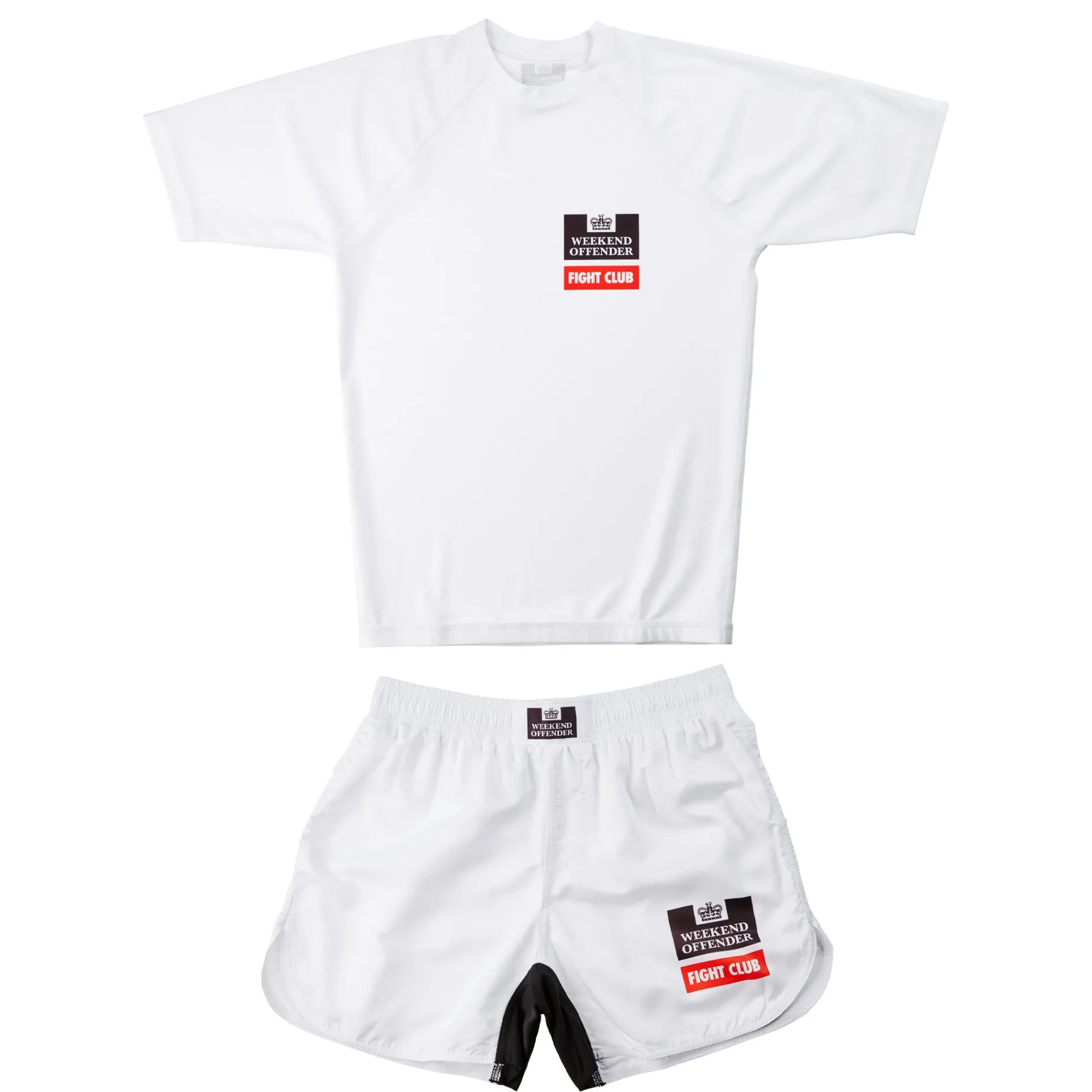 Rashguard und Shorts Set Weiß