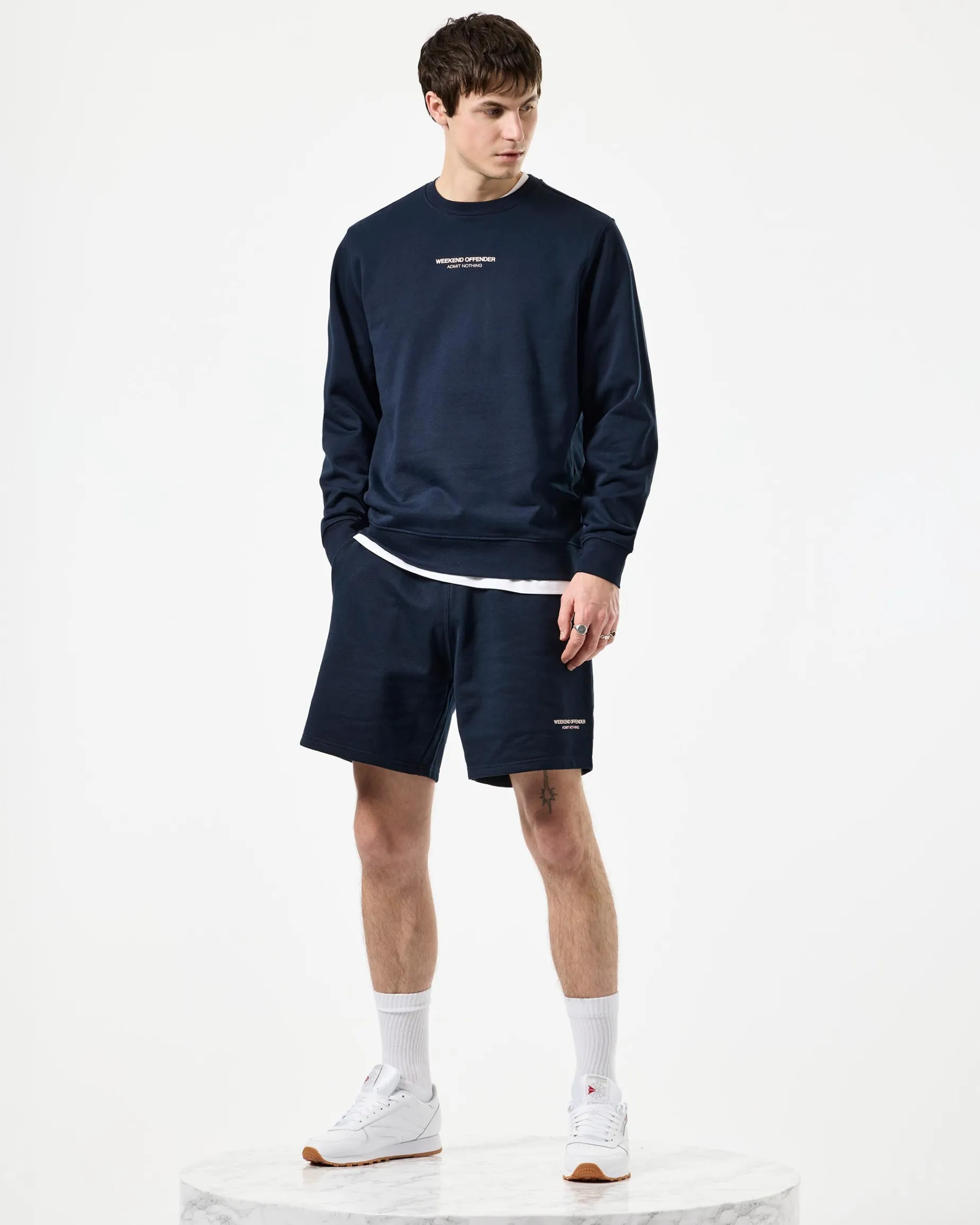 Raval Sweatshirt Marineblau/Blassrosa