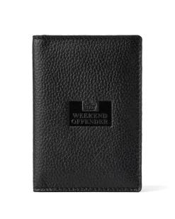 Reisepasshülle aus Leder mit Geschenkbox Schwarz