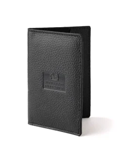 Reisepasshülle aus Leder mit Geschenkbox Schwarz