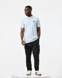 Rivas Poloshirt Ozeanwelle Blau/Smokey Grau
