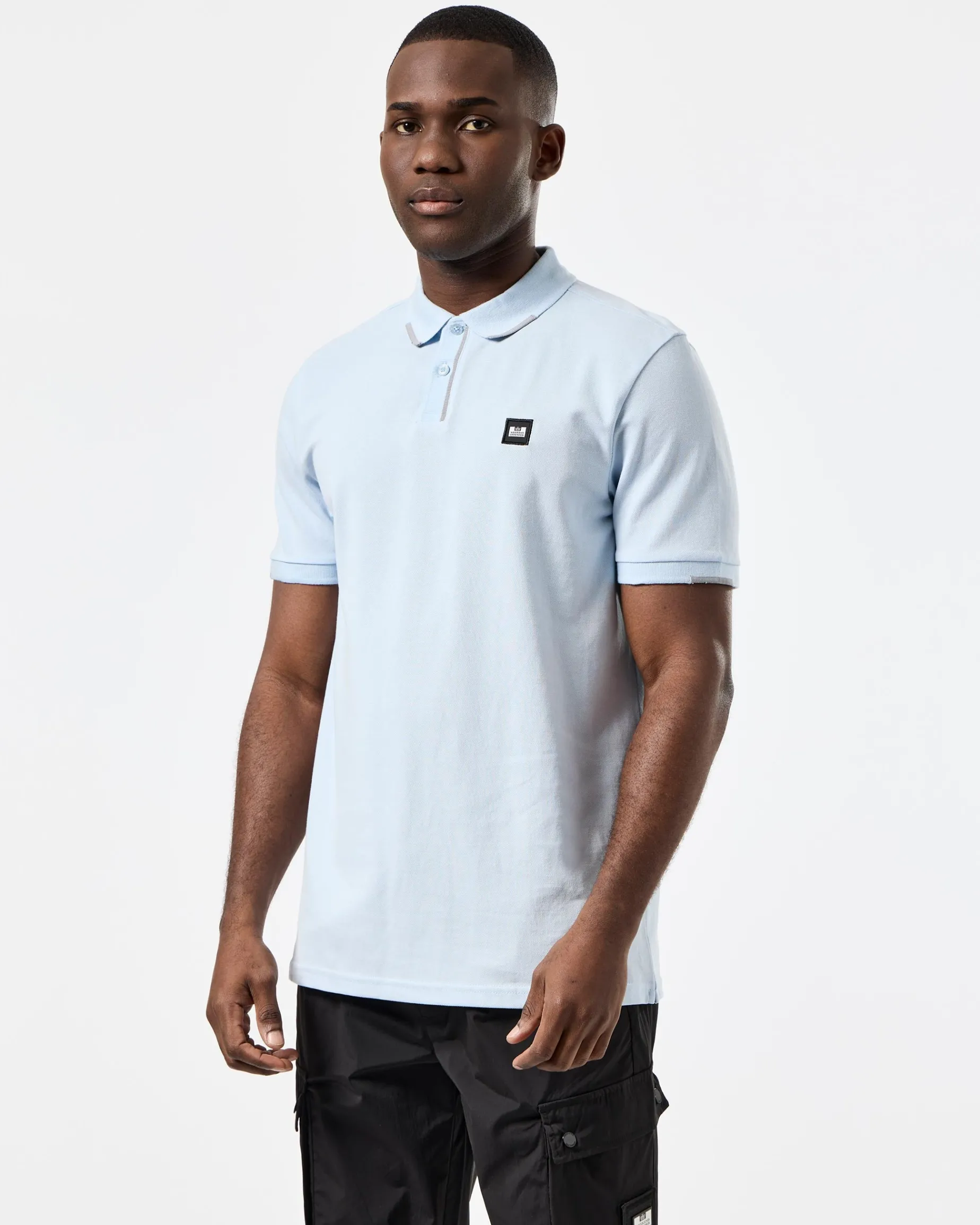 Rivas Poloshirt Ozeanwelle Blau/Smokey Grau