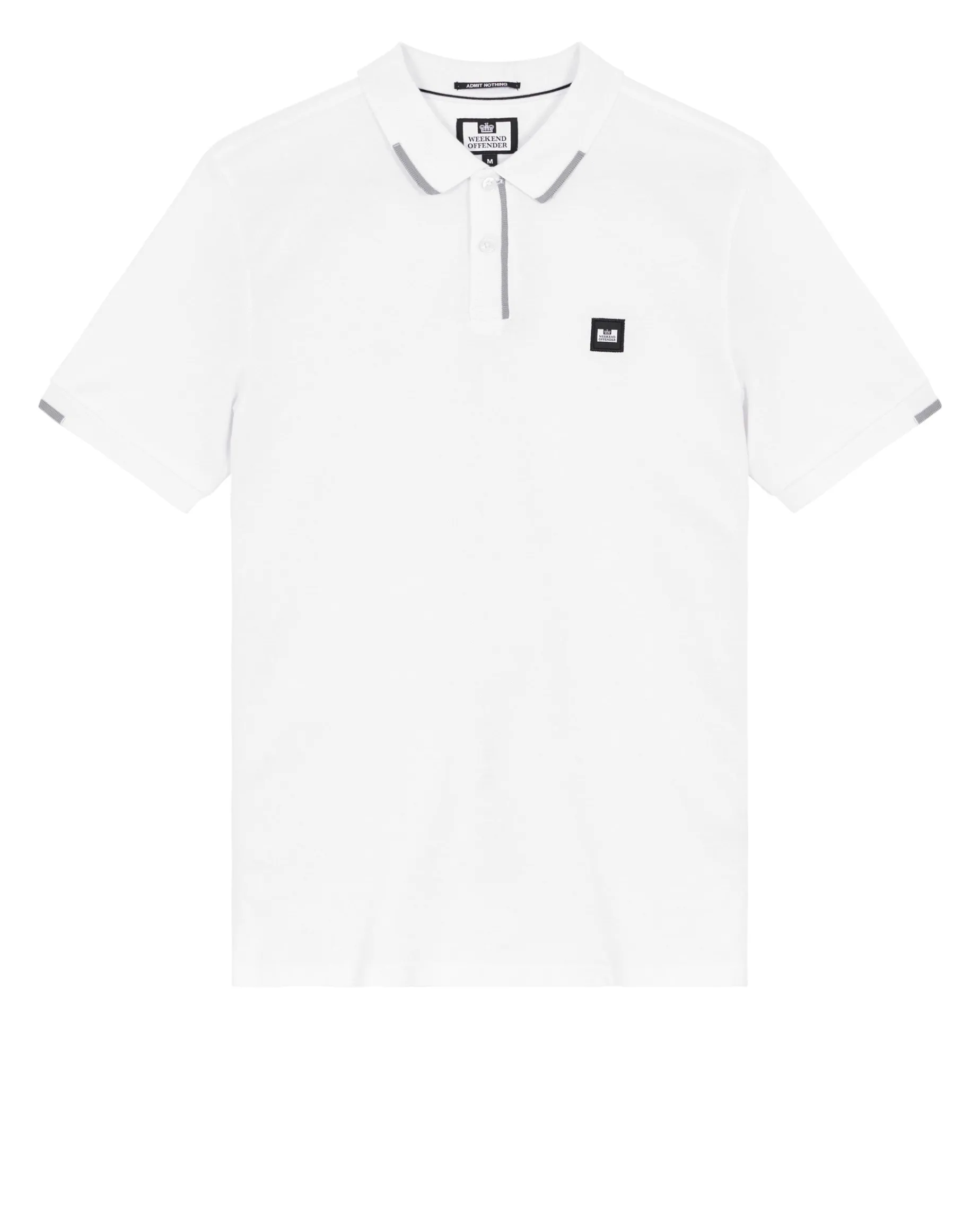 Rivas Poloshirt Weiß/Rauchgrau