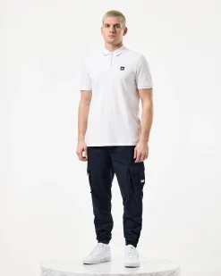 Rivas Poloshirt Weiß/Rauchgrau