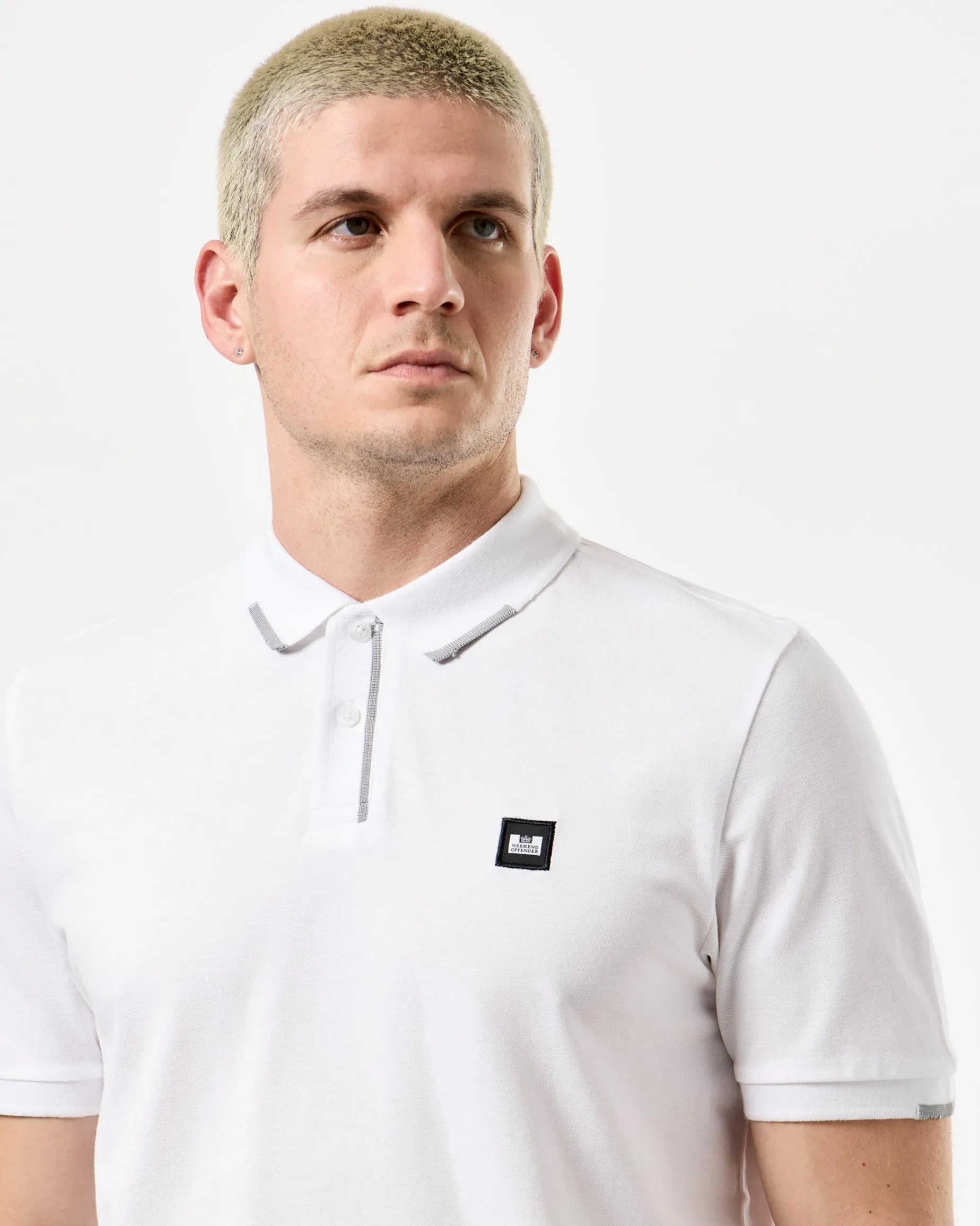 Rivas Poloshirt Weiß/Rauchgrau