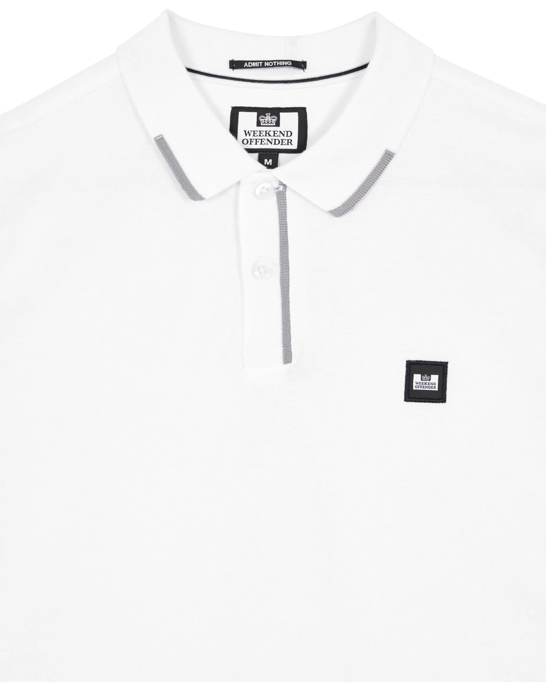 Rivas Poloshirt Weiß/Rauchgrau