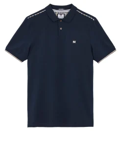 Sakai Poloshirt Marineblau/Mid House Check