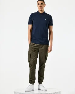Sakai Poloshirt Marineblau/Mid House Check