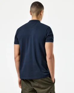Sakai Poloshirt Marineblau/Mid House Check