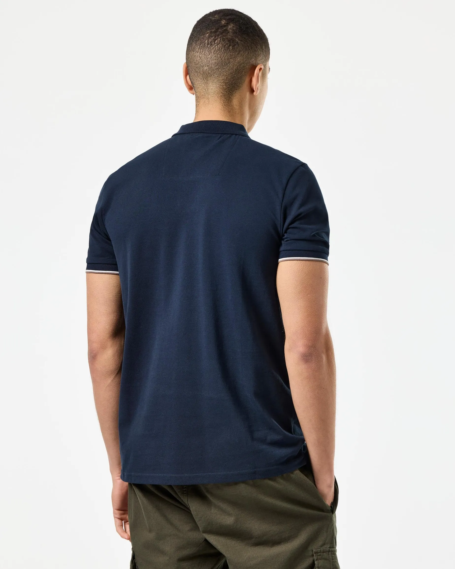 Sakai Poloshirt Marineblau/Mid House Check