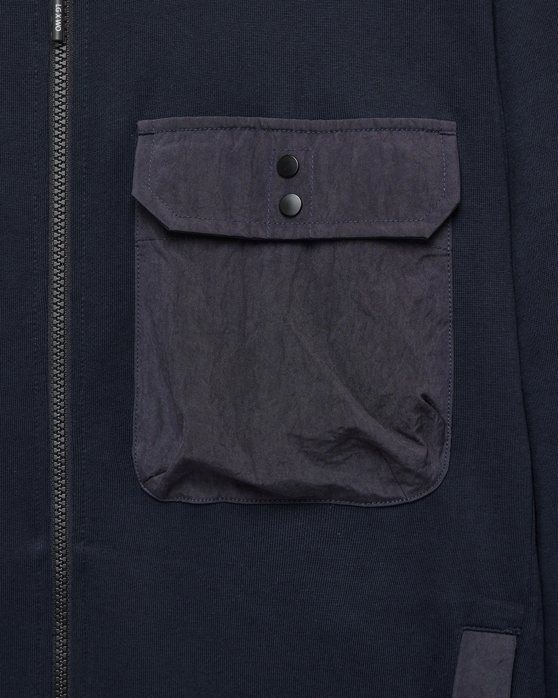 Santo Sweatshirt mit durchgehendem Reißverschluss, Marineblau