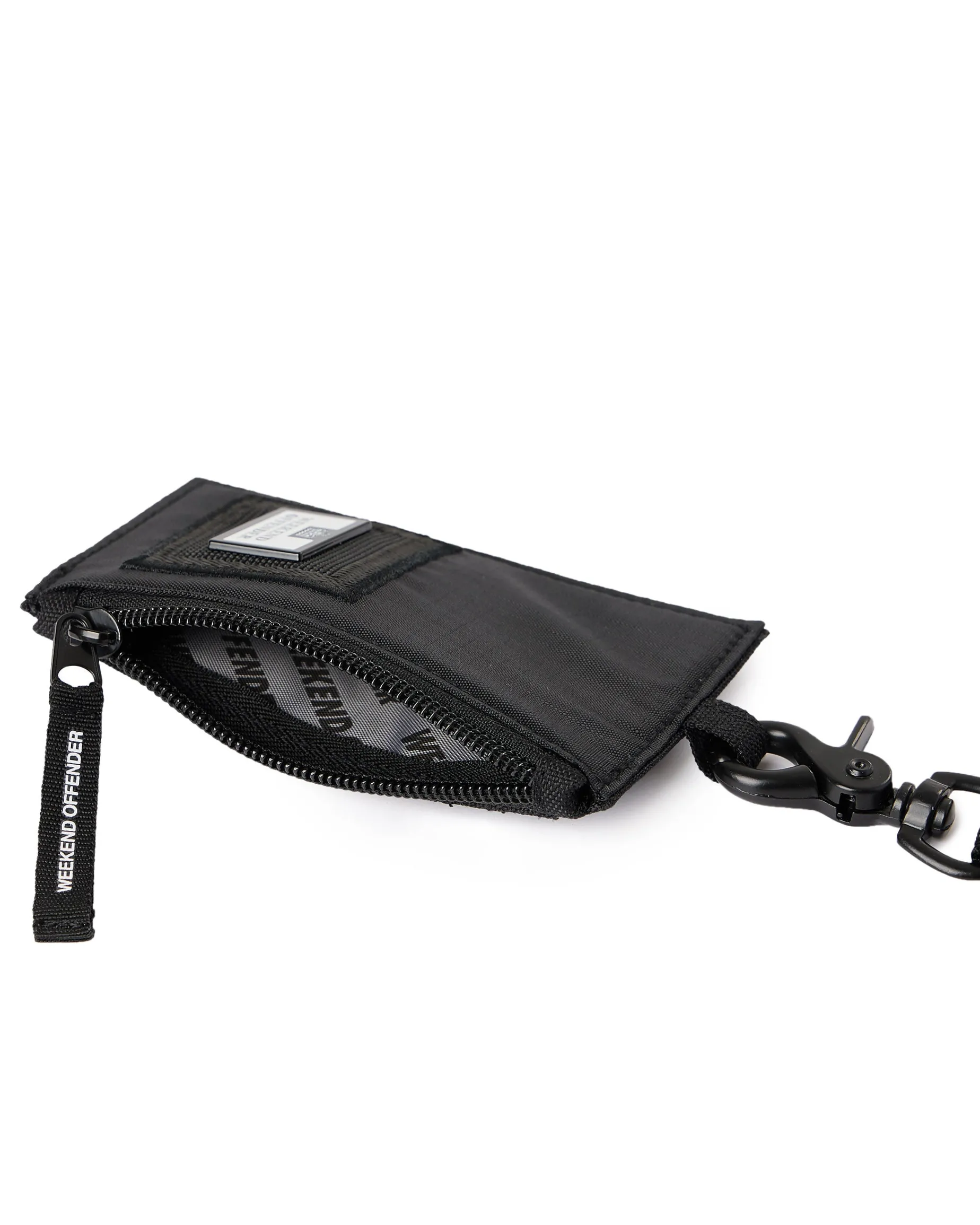 Schlüsselbandtasche Schwarz Ripstop