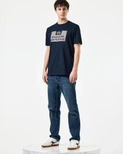 Shevchenko T-Shirt Marineblau/Mid House Check