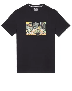 Stratford Avenue Grafik-T-Shirt Schwarz